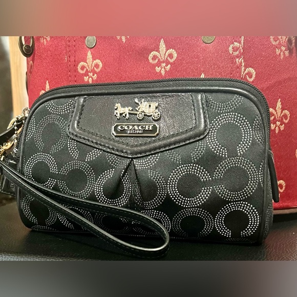 Coach Monogram Black Clutch/Wristlet - Picture 5 of 16